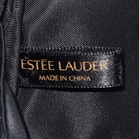 Vintage Estee Lauder Cosmetic Makeup Bag Black - Picture 9 of 10